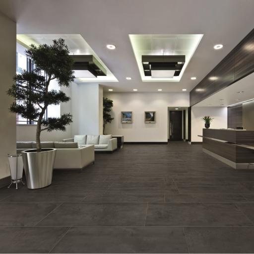 Urban Anthracite Concrete Effect Porcelain Rectified Wall & Floor Tiles