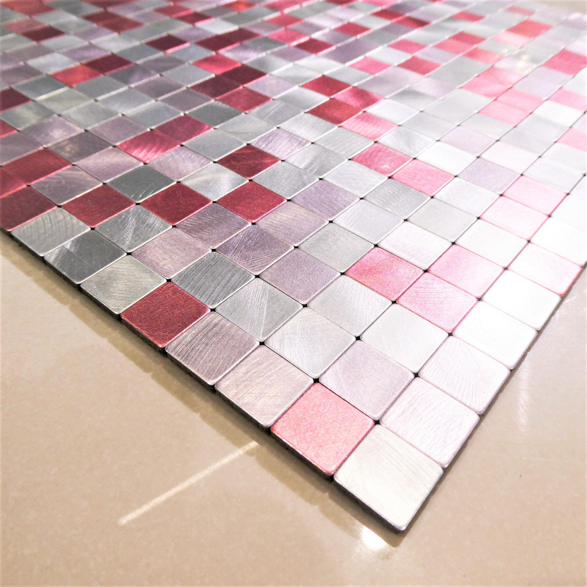 Self Adhesive Mosaic Aluminium Tile Purple Pink Silver   8f417833e6e602fc5fbaa79078125866 