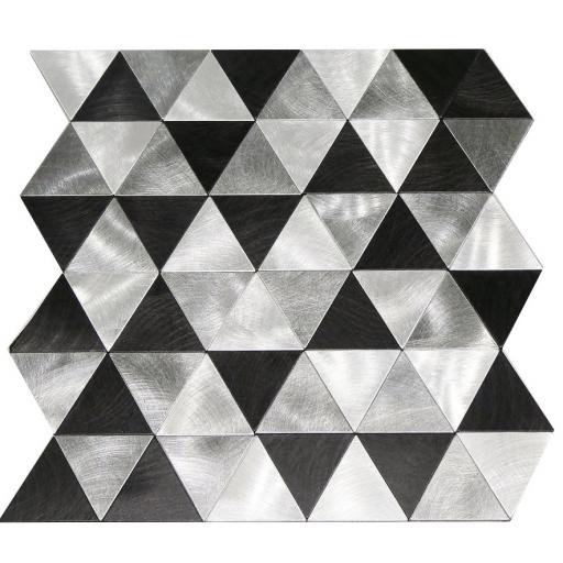 Self Adhesive Mosaic Aluminium Tile Brushed Mix Triangles