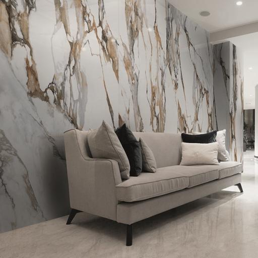 Calacatta Gold Matt Marble Effect Porcelain Wall & Floor Tiles