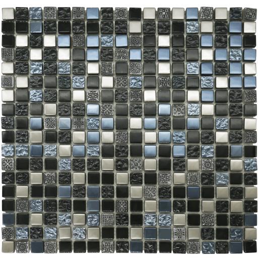 Mosaic Tiles Sheet Arctic Vintage Blue 30cm X 30cm