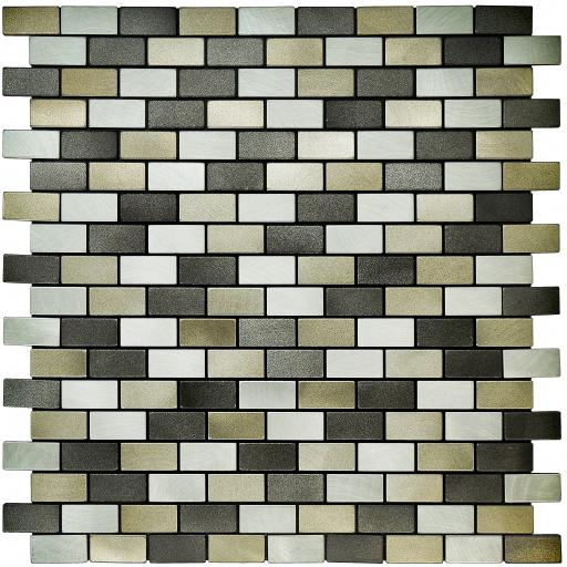 Self Adhesive Mosaic Aluminium Tile Metal Bricks