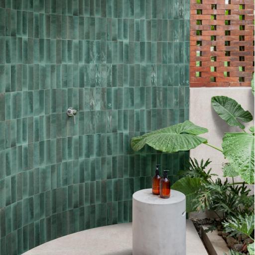 Mattone Green Gloss Wall & Floor Tiles